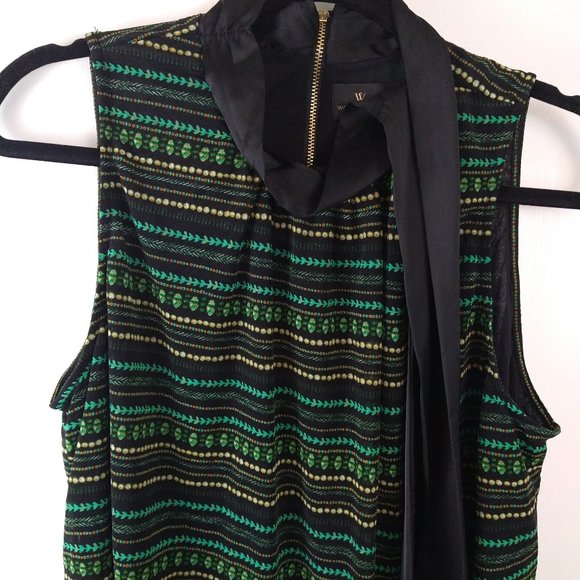 Patterned Sleeveless Lined Top with Connected Scarf by Worthington - Picture 2 of 10